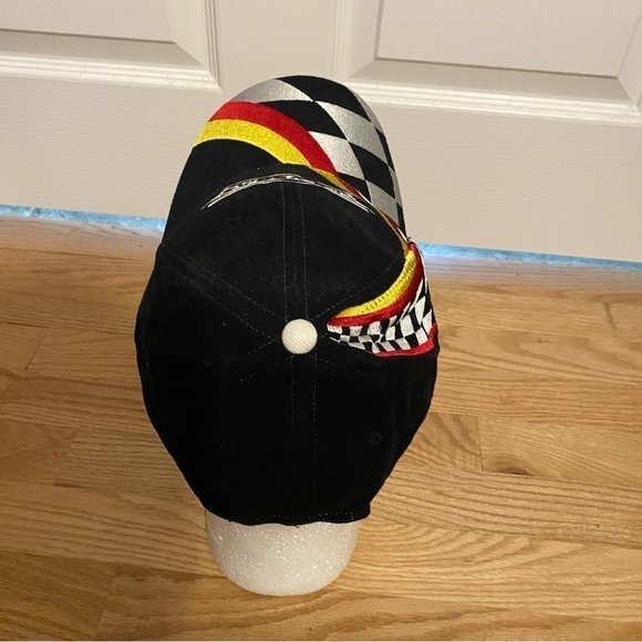 Vintage Las Vegas Motor Speedway Hat NEW Snap Back Black Red Yellow Racing - Picture 5 of 9